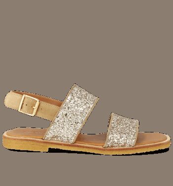 Angulus Glitter Sandal i Champagne - Tilbud fra Schou Bertelsen